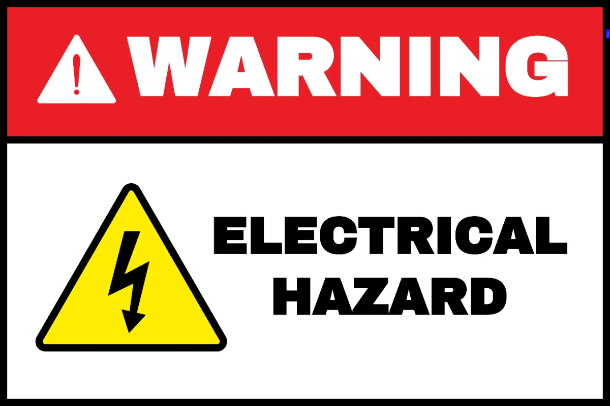 Electrical hazard warning sign